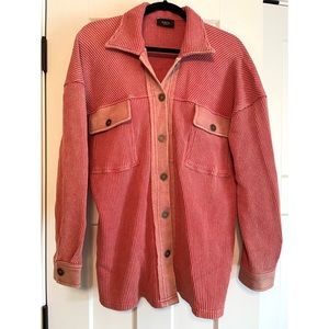 Vici Button-Down Terracotta Shacket